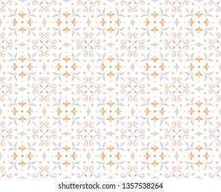 Elegant Decorative Flourish Seamless Pattern. Oriental floral background. Vector vintage texture.