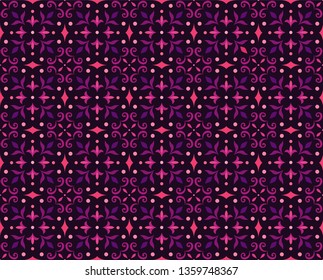 Elegant Decorative Flourish Seamless Pattern. Oriental floral background. Vector vintage texture.