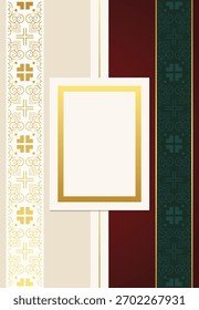Elegant Decorative Frame with Borders and Geometric Elements Illustration Background