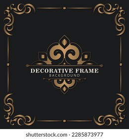 Elegant decorative frame design background