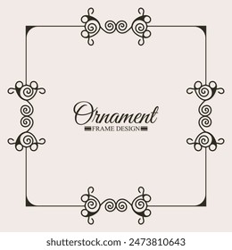 Elegant decorative frame design background