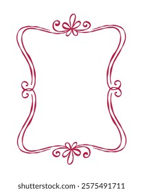 Elegant decorative frame design with floral accents for invitations and announcements