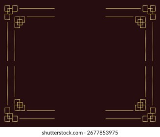 Vetor de quadro decorativo elegante - Design de borda dourada de luxo
