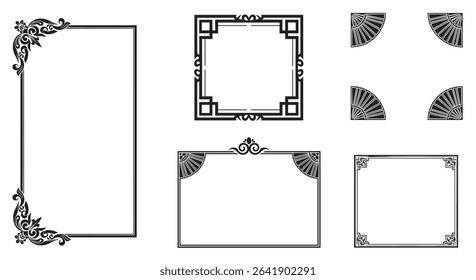 Elegant Decorative Frames Collection Ornate Border Designs and Graphic Elements