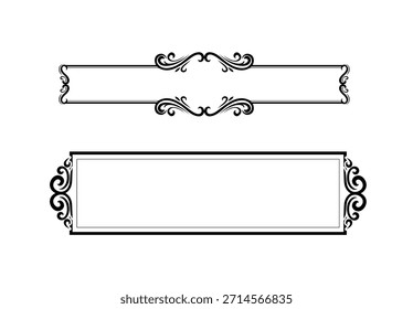 Elegant Decorative Frames On Black Colour