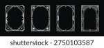 Elegant decorative frames set with intricate line art and classic ornamental details. Ideal for vintage designs, invitations, or graphic projects.
