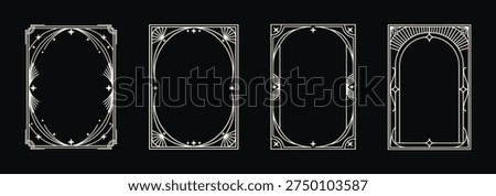 Elegant decorative frames set with intricate line art and classic ornamental details. Ideal for vintage designs, invitations, or graphic projects.