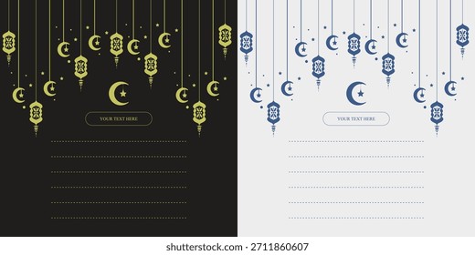 Elegante dekorative islamische Elemente Grußkarte Einladung Ramadan Kareem Vorlage