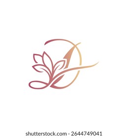 Elegant and decorative letter A logo design with floral and ornamental elements. Perfect for beauty salons, fashion brands, boutique logos, feminine branding, wedding monograms, or luxury product pack