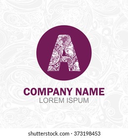 Elegant decorative logo design. Business sign, identity for Restaurant, Royalty, Boutique, Cafe, Hotel, Heraldic, Jewelry, Fashion, Wine. Vector illustration. Letter A