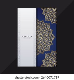 Elegant Decorative Mandala Pattern Cover for Book or Invitation Design