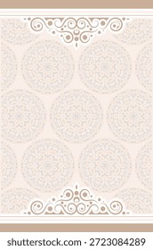 Elegante fondo decorativo con motivos de mandala con decoración ornamental de la frontera