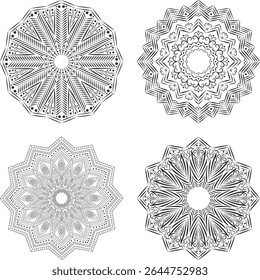 Elegantes dekoratives Mandala-Vektorset