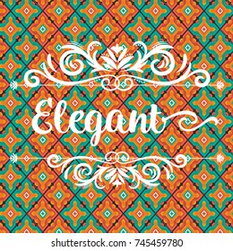 Elegant Decorative pattern, colorful pattern 