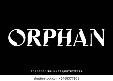 Elegant decorative serif alphabet display font vector illustration