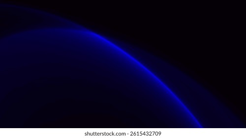 Elegant Deep Blue Gradient Curve Against Dark Backdrop, A Minimalist and Modern Abstract Background With Smooth Color Transitions and a Sense of Depth, Ideal for Creative Design