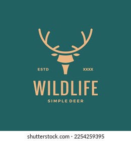 Elegant Deer Logo design vector illustration