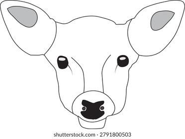 Elegant deer outline vector illustration featuring clean lines and a minimalist design. Perfect for wildlife, nature, hunting themes, logos, branding, apparel, tattoos, stickers, wall art, and creative projects. High-quality outline artwork suitable for both digital and print applications.