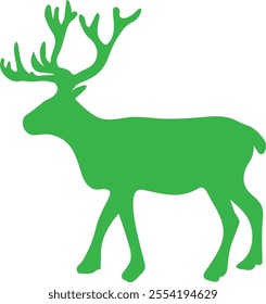 Elegant Deer Silhouette Vector Art