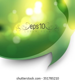 luces desenfocadas elegantes, efecto bokeh, bengala, fondo vectorial verde