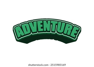 elegant design 3d text effect word "adventure"