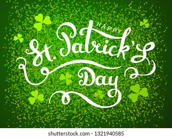 Elegant design caligraphic greeting card Happy St. Patricks Day