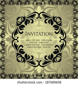 Elegant design. Floral background. Stylish invitation         