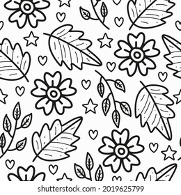 diseño elegante de patrones de doodle florales para fondos, fondos de pared, ropa, pegatinas y más