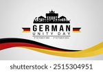 Elegant design of German unity day 3rd October 2024 banner with happy  people celebrating German