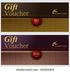 elegant design of the gift voucher