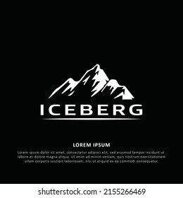 Elegant design of the iceberg logo with black and white color. Creative iceberg logo template. Awesome iceberg logo vector template