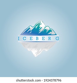 Elegant design of the iceberg logo with shadows. Creative iceberg logo template. beautiful iceberg logo	