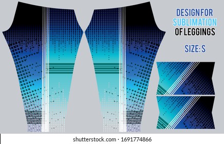 
elegant design for leggings, ready to use in sublimation prints size s
