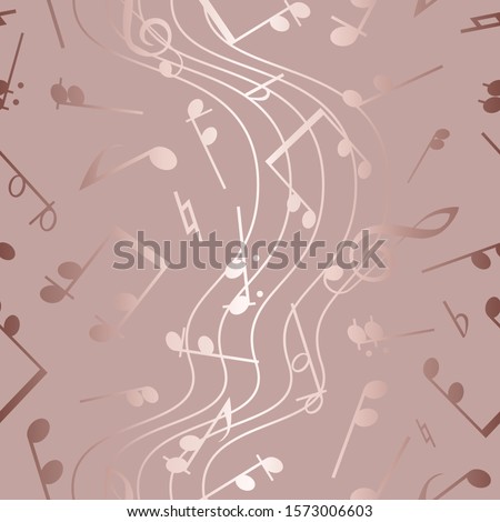 Elegant design musical notes. Seamless pattern. Background golden glitter marble. Beautiful music backdrop. Delicate pattern. Musical notes. Stylish texture for design prints wallpapers, gift wrapping