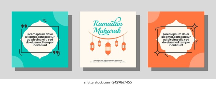 Elegant design of quote frame templates for social media, cards, greetings and more in various colors.