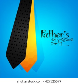 Elegant design with set of tie and stylish text for Happy Father's Day.