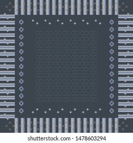 Elegant design for silk scarf pattern. Hijab style