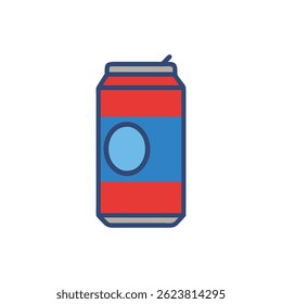 An elegant design of a soda can tailored for events and drink presentations.