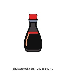 An elegant design of a soy sauce bottle tailored for culinary presentations and Asian cuisine.