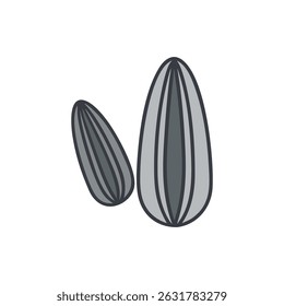 An elegant design of sunflower seeds tailored for menus and fresh culinary presentations.