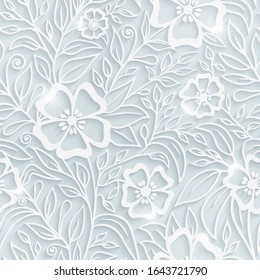 Elegant design template. Seamless pattern. Floral paper ornament. Ornate vintage texture. Repeating delicate background for celebration wedding, Invitation, wallpaper, gift wrapper, prints. Vector