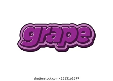 elegant design text effect "grape"