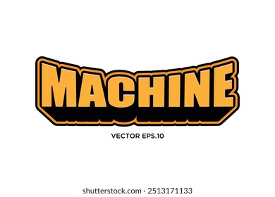 Efecto de texto de diseño elegante "Máquina"