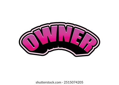 elegant design text effect with the word "owner"