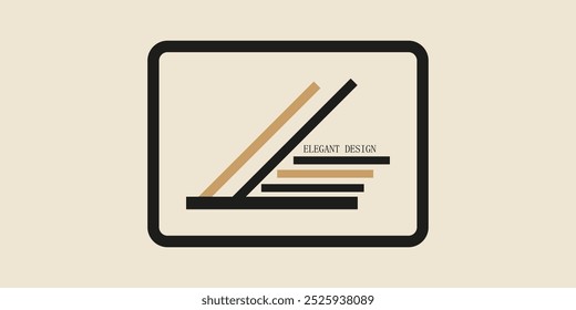 Elegant design that has a classic meaning with a modern design, soft colors are used as a logo, banner, magazine packaging and others.