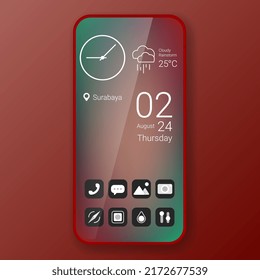 elegant design themes user interface realistic smartphone, vector design illustration