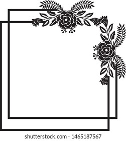 Elegant design, various flower frame with shape unique, design of cards. Vector