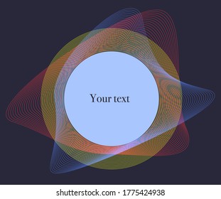 Elegant design vector frame with geometric shapes. Element for design of business cards, flyers, brochures and logos.