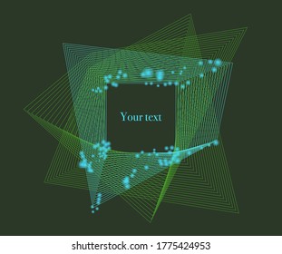 Elegant design vector frame with geometric shapes. Element for design of business cards, flyers, brochures and logos.