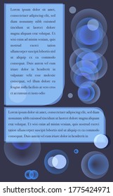 Elegante marco vectorial de diseño con formas geométricas. Elemento para el diseño de tarjetas de visita, volantes, folletos, carteles o fondos.